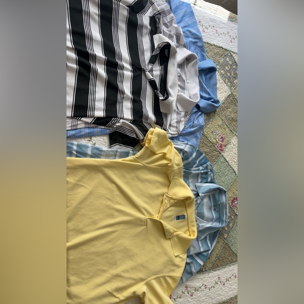5 Men’s golf NIKE/Adidas/PGA shirts